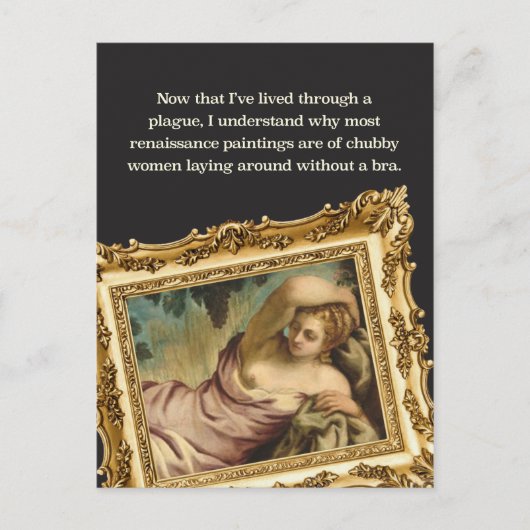 Pandemischer Spaß: Chubby Women Without Bras Postkarte (Vorderseite)