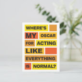 Pandemischer Spaß: Schauspiel Wie alles ist normal Postkarte (Stehend Vorderseite)