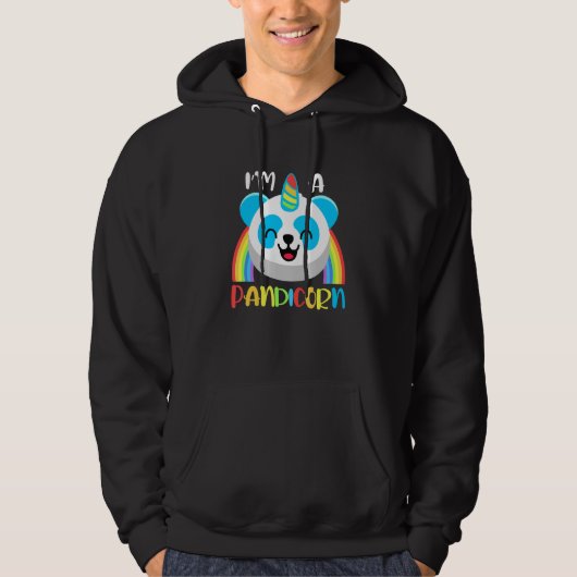 PANDICORN - Panda und Einhorn - Kinder Hoodie (Vorderseite)