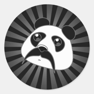 Pandlebar Mustache Runder Aufkleber