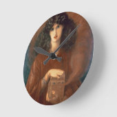 Pandora, 1871 (Öl/Canvas) Runde Wanduhr (Winkel)