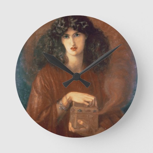Pandora, 1871 (Öl/Canvas) Runde Wanduhr (Vorderseite)