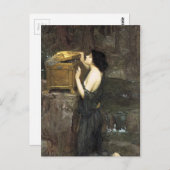Pandora, by John William Waterhouse, 1896 Postkarte (Vorne/Hinten)