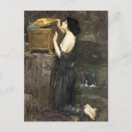 Pandora, by John William Waterhouse, 1896 Postkarte
