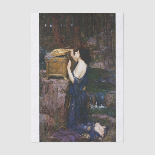 Pandora, by John William Waterhouse Decoupage Seidenpapier (Vorderseite)