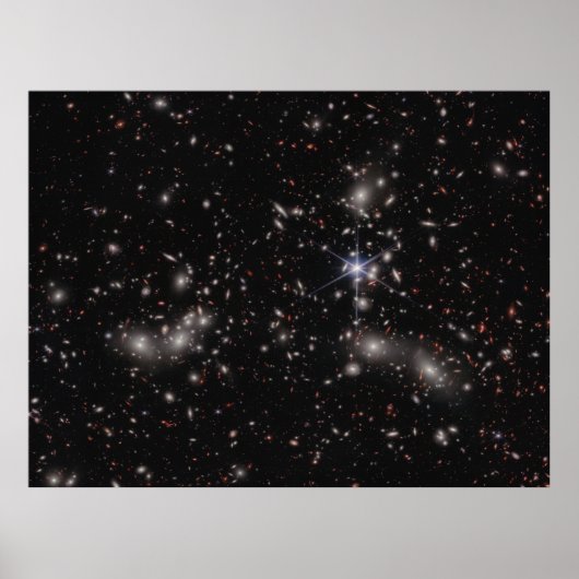 Pandora-Cluster (NIRCam Image) JWST-Foto Poster (Vorne)