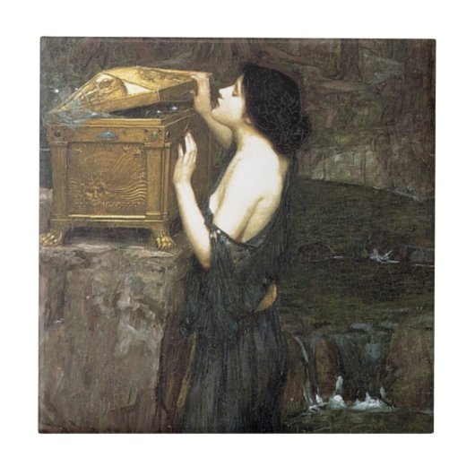 Pandora [John William Waterhouse] Fliese (Vorderseite)