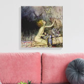 "Pandora öffnet die Box" von Arthur Rackham Leinwanddruck (Insitu (Wohnzimmer))