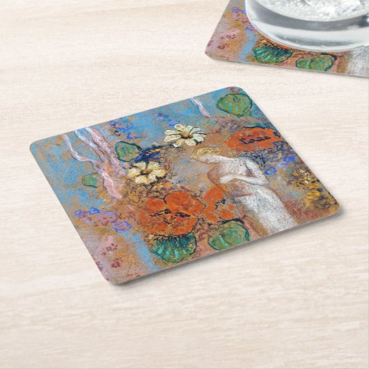 Pandora, Redon Rechteckiger Pappuntersetzer (angewinkelt)