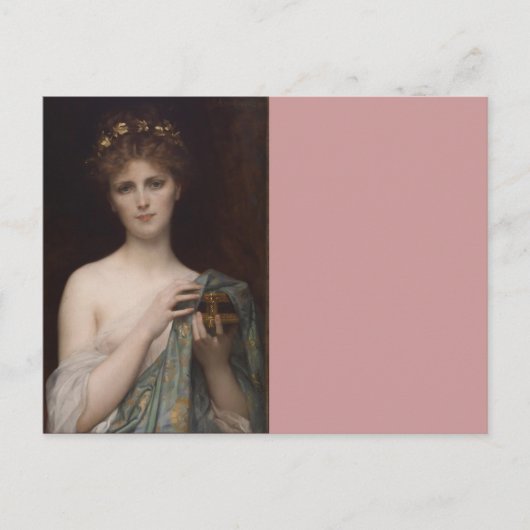 Pandora und die Box Postkarte (Vorderseite)