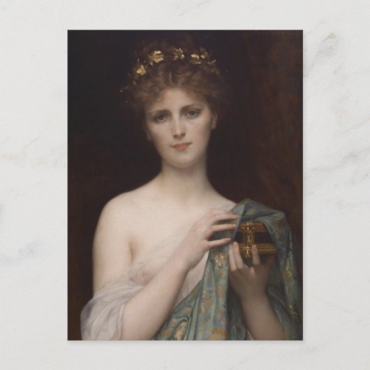 Pandora und die Box Postkarte (Vorderseite)