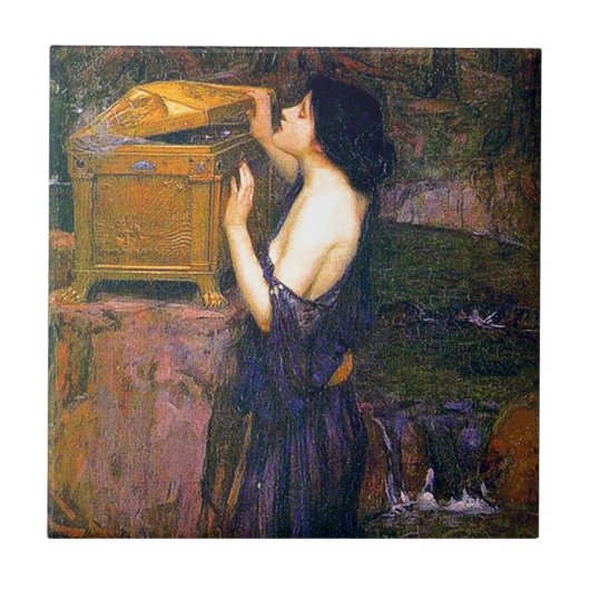 Pandora von John William Waterhouse Fliese (Vorderseite)