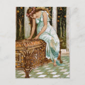 Pandora will die Box öffnen Postkarte (Vorderseite)