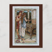 Pandora wundert sich an der Box Postkarte (Vorderseite)