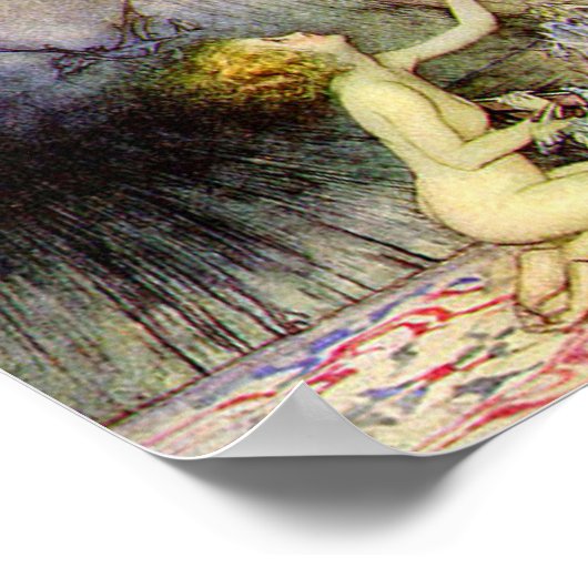 Pandora's Box by Arthur Rackham Poster (Ecke)