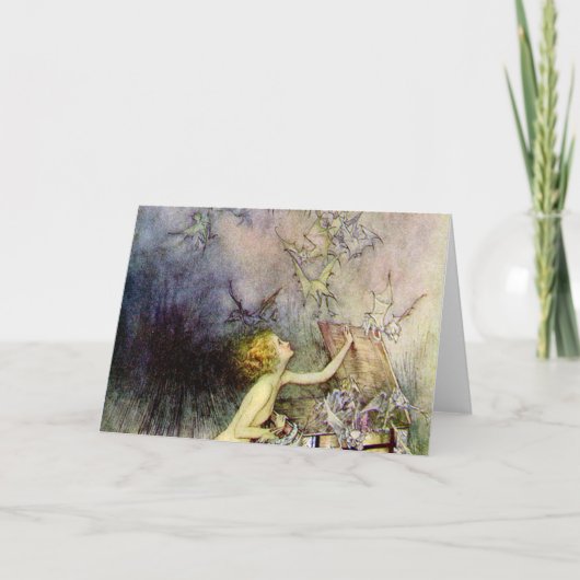 Pandora's Box von Arthur Rackham Karte (Vorderseite)