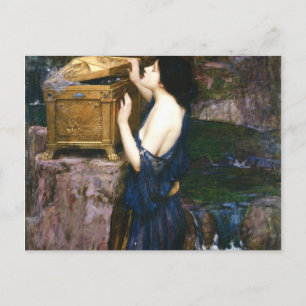 Pandoras Büchse - John William Waterhouse Postkarte