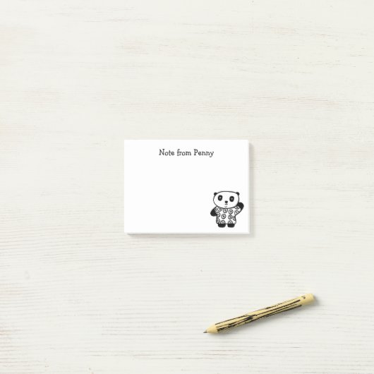 Pandy Panda Post-it Klebezettel (Auf Schreibtisch)