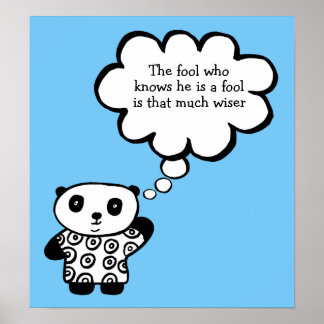Pandy the Panda Buddhist Dummy Zitat Poster