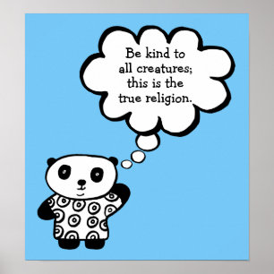 Pandy the Panda Buddhist Seid nett Zitat Poster