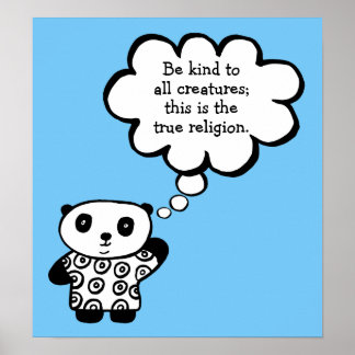 Pandy the Panda Buddhist Seid nett Zitat Poster