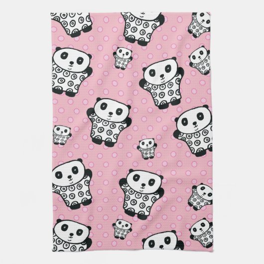 Pandy the Panda Polka Dot Handtuch (Vertikal)