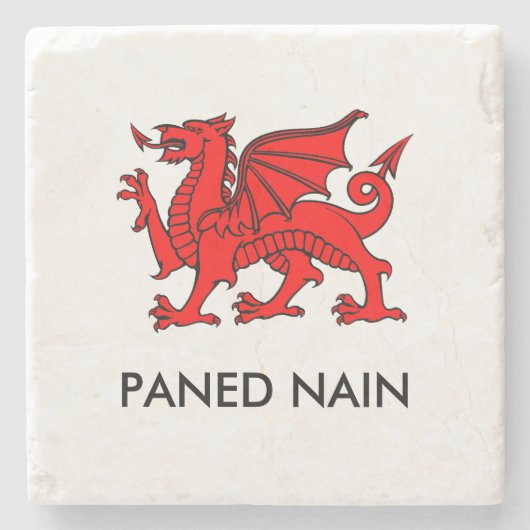 Paned Nain - der Cuppa Nordwaliser der Großmutter Steinuntersetzer (Vorderseite)
