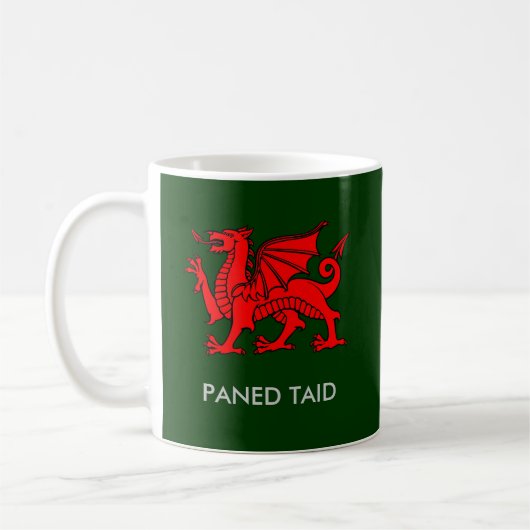 Paned Taid - der Cuppa des Grandads in Waliser Kaffeetasse (Links)