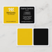 Paneele - orange, schwarz und weiß visitenkarte (Vorne/Hinten)