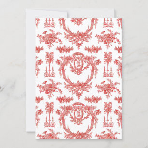Paneelkarte Marie Toile erdbeere Einladung