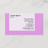 Panel - Angemalt Lilac Visitenkarte (Rückseite)