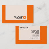 Panel - Farben - Art Deco - Orange Visitenkarte (Vorne/Hinten)