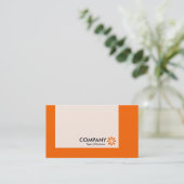 Panel - Farben - Art Deco - Orange Visitenkarte (Stehend Vorderseite)