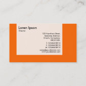 Panel - Farben - Art Deco - Orange Visitenkarte (Rückseite)