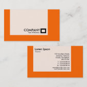 Panel - Farben - Orange Visitenkarte (Vorne/Hinten)