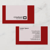 Panel - Farben - Ruby Red Visitenkarte (Vorne/Hinten)