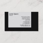 Panel - Farben - Schwarz Visitenkarte (Rückseite)