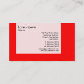 Panel - Farben - Star - Rot Visitenkarte (Rückseite)