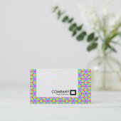 Panel - farbenfrohe geometrische Darstellung Visitenkarte (Stehend Vorderseite)