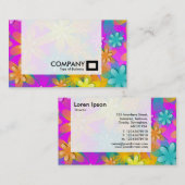 Panel - Farbige Blume Visitenkarte (Vorne/Hinten)