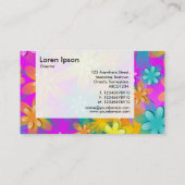 Panel - Farbige Blume Visitenkarte (Rückseite)