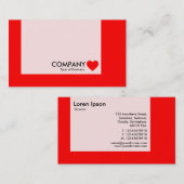 Panel - Herz - rot Visitenkarte (Vorne/Hinten)