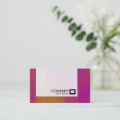 Panel: Orange und Magenta Visitenkarte (Stehend Vorderseite)