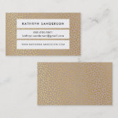 PANEL POLKA DOT CONFETTI Spot Modernes Kraftgold Visitenkarte (Vorne/Hinten)