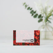 Panel - Rote Tulips Visitenkarte (Stehend Vorderseite)