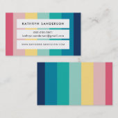PANEL STRIP kühne, farbenfrohe Regenbogenstreifen, Visitenkarte (Vorne/Hinten)