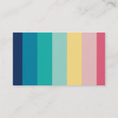 PANEL STRIP kühne, farbenfrohe Regenbogenstreifen, Visitenkarte (Rückseite)