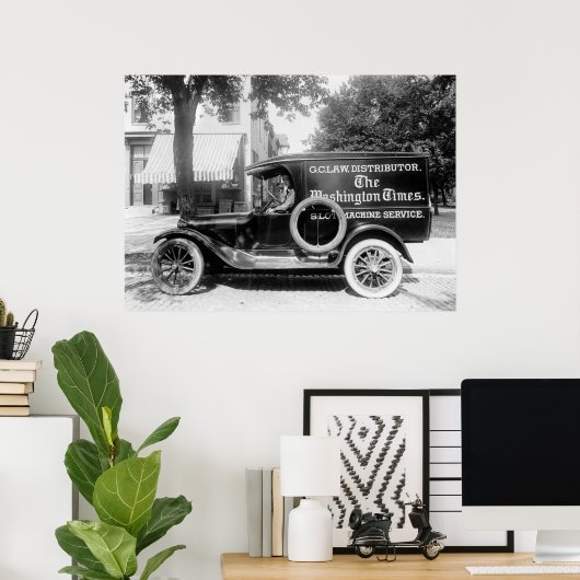Panel Truck aus den 1920er Jahren Poster (Heimbüro)