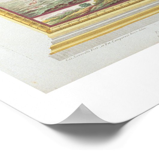 Panel von Raphael Loggia am Vatikan, engr Poster (Ecke)