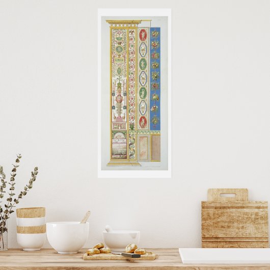 Panel von Raphael Loggia am Vatikan, engr Poster (Küche)